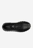 Wojas Black Leather Sneakers with Corrugated Sole | 4635951