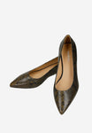 Wojas Snake Pattern Leather Block Heels | 3514050