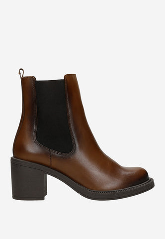 Wojas Brown Insulated Leather Ankle Boots | 5532052