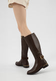 Wojas Brown Insulated Leather Knee High Boots | 7101152