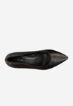Wojas Brown Embossed Leather Block High Heels | 3517350