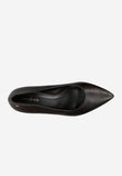 Wojas Brown Embossed Leather Block High Heels | 3517350