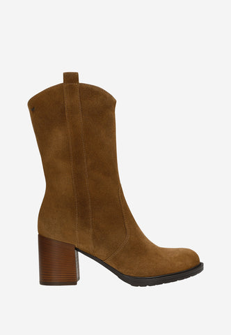 Wojas Brown Velour Leather Ankle Boots | 5532562