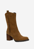 Wojas Brown Velour Leather Ankle Boots | 5532562