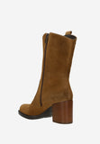 Wojas Brown Velour Leather Ankle Boots | 5532562