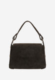 Wojas Dark Brown Leather Crossbody Bag with Golden Bee Accent | 8031862