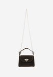 Wojas Dark Brown Leather Crossbody Bag with Golden Bee Accent | 8031862