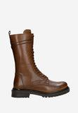 Wojas Brown Leather Ankle Boots with Decorative String | 6413052