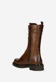 Wojas Brown Leather Ankle Boots with Decorative String | 6413052