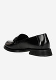 Wojas Black Leather Loafers with Chain | 4635351
