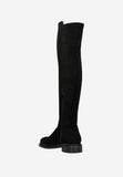 Wojas Black Velour Leather Knee High Boots with Logo | 7112061
