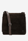 Wojas Dark Brown Combined Leather Crossbody Bag | 8006772