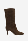 Wojas Brown Velour Leather Ankle Boots with Logo | 5532862
