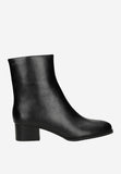 Wojas Black Leather Ankle Boots with Zipper | 5532951