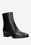 Wojas Black Leather Ankle Boots with Zipper | 5532951