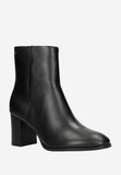 Wojas Black Leather Ankle Boots with "W" Logo | 5534651