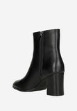 Wojas Black Leather Ankle Boots with "W" Logo | 5534651