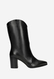 Wojas Black Leather Ankle Boots with Logo | 5531751