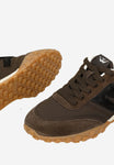 Wojas Chocolate Brown Velour Leather Sneakers | 4637482