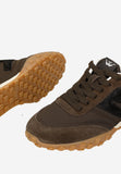 Wojas Chocolate Brown Velour Leather Sneakers | 4637482