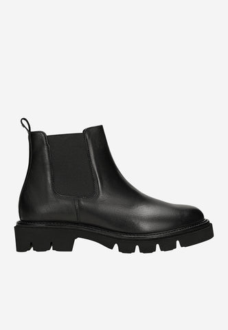 Wojas Black Leather Urban Style Chelsea Boots | 5504751