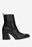 Wojas Black Leather Ankle Boots | 5532451