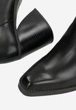 Wojas Black Leather Ankle Boots | 5532451