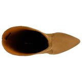 Wojas Brown Velour Leather Ankle Boots with Logo | 5531762