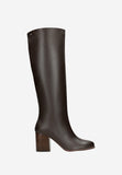 Wojas Chocolate Brown Leather Knee High Boots | 7113652