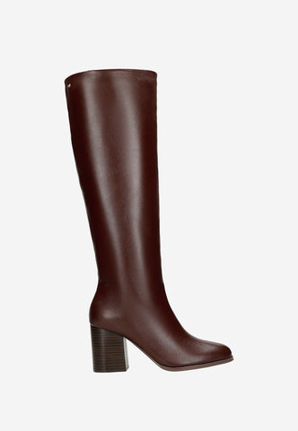 Wojas Burgundy Leather Knee High Boots | 7113655