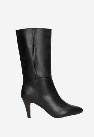 Wojas Black Leather Ankle Boots with Logo | 5532851