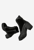 Wojas Black Insulated Combined Leather Ankle Boots | 6415671