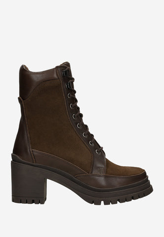 Wojas Brown Insulated Combined Leather Ankle Boots | 6415672