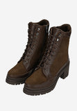 Wojas Brown Insulated Combined Leather Ankle Boots | 6415672