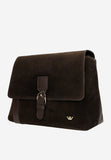 Wojas Chocolate Brown Combined Leather Crossbody Bag | 8039572