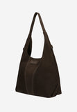 Wojas Chocolate Brown Velour Leather Tote Bag | 8044672