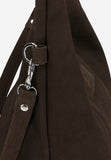 Wojas Chocolate Brown Velour Leather Tote Bag | 8044672