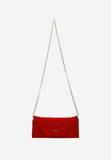 Wojas Red Velour Leather Crossbody Bag | 8046665
