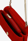 Wojas Red Velour Leather Crossbody Bag | 8046665