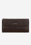 Wojas Dark Brown Large Leather Snap Wallet | 9112452