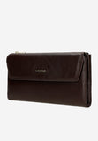 Wojas Dark Brown Large Leather Snap Wallet | 9112452