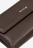 Wojas Dark Brown Large Leather Snap Wallet | 9112452