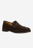 Wojas Brown Velour Leather Loafers | 4637962