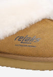 Wojas RELAKS Women's Light Brown Leather Slippers with Merino Wool | 3400064