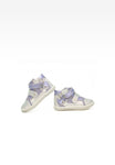 Bartek Girls' White and Purple Prophylactic Leather Ankle Sneakers | 11703-033