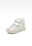 Bartek Girls' Silver Prophylactic Leather Ankle Sneakers | 91764-025
