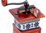 Polish Manual Hand Crank Wooden Grinder with Drawer - Klepsydra | 401