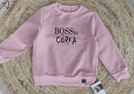 Girls' Pink Sweatshirt and Pants Set - BOSSka Córka | SM-02