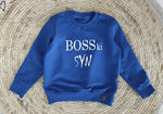 Boys' Dark Blue Sweatshirt and Pants Set - Bosski Syn | SM-01