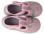 Befado Pink Daycare Slippers / Sneakers with Cat Patch - HONEY | 631P020